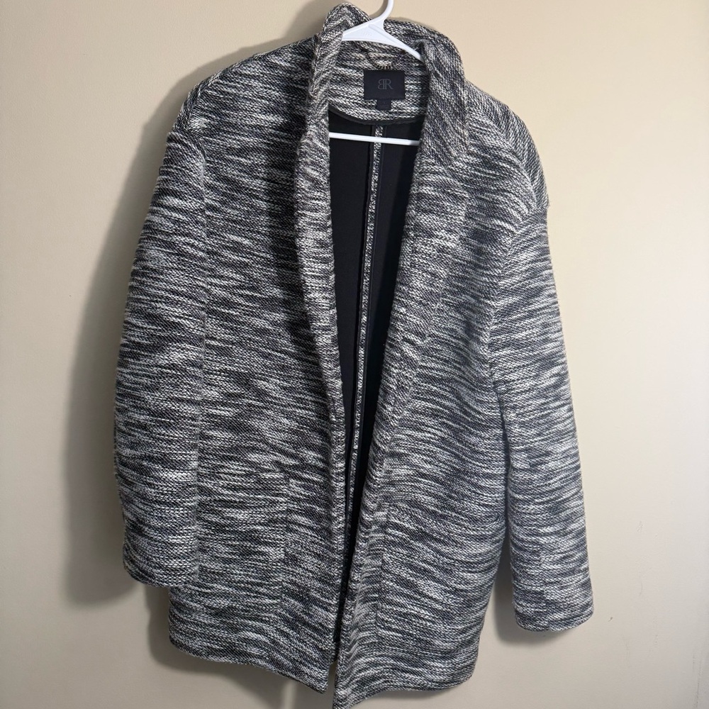Banana Republic Black and White Knit Cardigan Cotton Small - Picture 2 of 5